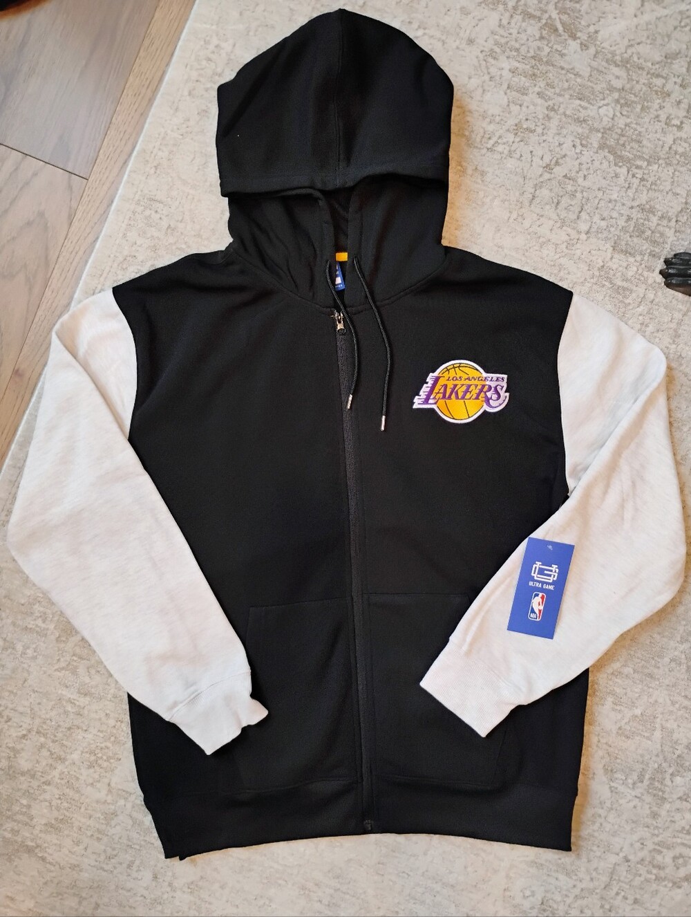 NWT M Ultra Game NBA Los Angeles Lakers Cosmos Full Zip Hoodie Sweatshirt NEW